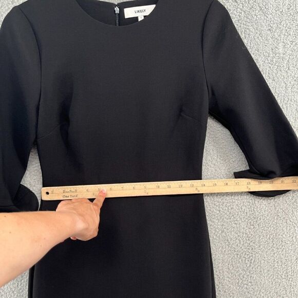 LIKELY Bedford Flared-Cuff Mini Dress size 4 in black - Picture 6 of 11